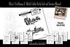Atlascraftsman 6 Metal Lathe 618 101.07301 Service Manual And Parts Lists