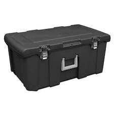 Sterilite Footlocker Plastic Portable Storage Box Black