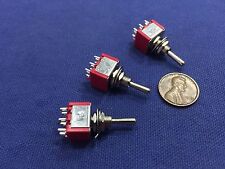 3 Pieces Momentary Mini Toggle Switch On-off-on 6 Pin 12vdc Dpdt 14 A5