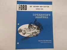 Ford Tractor 60 Inch Rotary Hay Cutter Series 505 Operators Manual