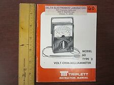 Triplett Model 60 Type 2 Volt-ohm-milliammeter Instruction Manual
