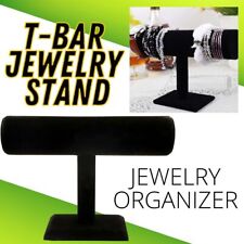 Velvet T-bar Display Stand Holder Organizer Bracelet Jewelry Watch Headband