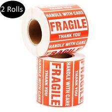 2 Rolls 2x3 Fragile Stickers Handle With Care Thank You Mailing Labels 500roll
