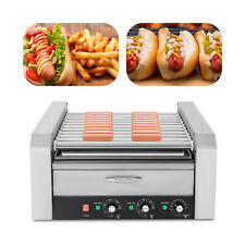 Commercial Hot Dog Machine 11 Roller 30 Hotdog Grill Cook Warmer Machine 1560w