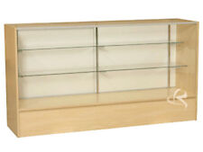 Glass Wood Maple Showcase Display Case Store Fixture Knocked Down Sc-sc6m