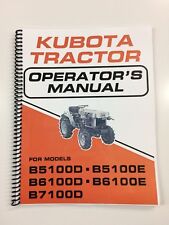 Operators Manual For Kubota B5100 B6100 B7100 Tractor Owners Manual De