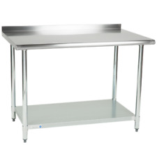 Commercial 30 X 48 Stainless Steel Work Prep Table With 2 Upturn Kitchen Nsf