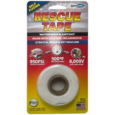 White Silicone Rescue Tape Self Fusing Waterproof Repair 1w X 12l X 20mm