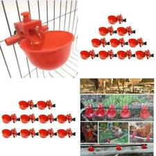 10pcs Poultryquail Water Drinking Cups Chicken Hen Plastic Automatic Drinker Us