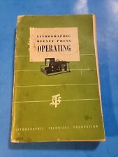 Lithographic Offset Press Operating 1956 Typography Printing Machinery