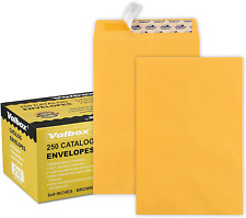 Valbox 6x9 Self Seal Catalog Security Envelopes 250 Count Small Brown Kraft For