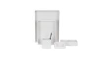 5 Piece White Desk Organizer Set By Uplift Desk Str009-wht Paper Tray - Read