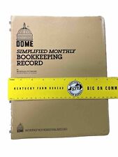 Dome 612 Bookkeeping Record Tan Vinyl Cover 128 Pages 8 12 X 11 Vintage Clean
