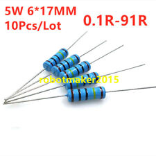 10pcs 5w 5 Watt Metal Film Resistor 1 0.1 - 91 Ohm 0.1 R To 91 R 617mm