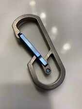 Titanium Carabiner Snap Spring Hook Clip Edc Keychain Key Ring Blue Anodized