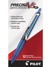 Pilot Precise V5 Rt Retractable Premium Rolling Ball Blue Pens Extra Fine 12 Pk