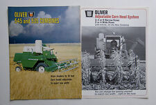 2 Different 1967 Oliver 545 535 Combine And 2 3 4 6 Row Corn Head Brochures
