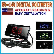 12v Digital Led Display Voltmeter Voltage Gauge Panel Meter For Car Motorcycle