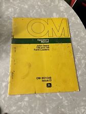 John Deere 148 158 Farm Loaders Operators Manual Om-w21348 Issue 13