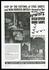 1942 Tannewitz Works Band Saw Grand Rapids Michigan Vintage Print Ad