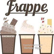 Frappe Decal Choose Your Size Coffee Concession Food Truck Vinyl Sticker