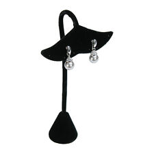 Black Velvet Four Pair Earring Jewelry Display Holder Ginko Style Stand Dangle