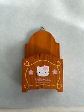 Japan Sanrio Hello Kitty Wooden Pink Pen Stand Holder Storage 1999