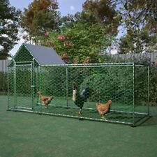 Metal Chicken Coop Walk-in Chicken Pen Large Chicken Run Hen House For Yard Farm