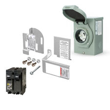 8000-13000 Watt Generator Interlock Kit W Inlet Box For Square D Homeline Panel