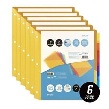 Os Plus 8-tab 3 Ring Durable Plastic 2-pockets Big Tab Binder Dividers 136 Set