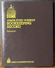 Dome Simplified Weekly Bookkeeping Record Brown Vinyl Cover No. 600 Ledger Taxes
