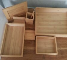 8 Piece Bamboo Desk Organizer Set By Uplift Desk Never Used Not In Original Box