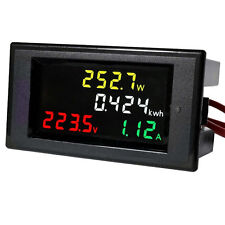 Ac 80-300v Lcd Digital Voltmeter Ammeter Volt Amp Power Kwh Panel Meter 100a Ct