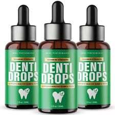 Dentidrops Pro For Gums Dental Dropper Healthy Gum Teeth Liquid Drops 3 Pack