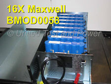 3.6f 240v Unirom Ultra Capacitor. 16x Maxwell Bmod0058 16.2v Package