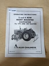 Allis-chalmers 2 4 Row Front-mount Cultivator For 170 180 Operators Manual