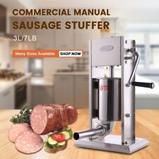 Hakka 7lbs 3l Sausage Stuffer Meat Filler Machine Stainless Steel Salami Maker