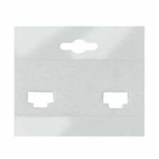 100 White Plastic Jewelry Earring Cards Clip On Earring Cards 2 X 2