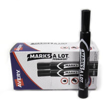 Avery Marks A Lot Black Permanent Marker Pack Of 12