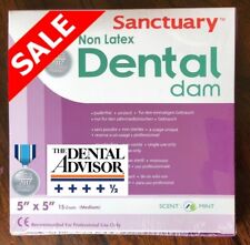 5x5 Non Latex Sanctuary Dental Rubber Dam Medium Mint Latex Free 15 Sheet