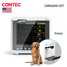 Cms6000vetprintet Veterinary Monitor Multiparameter Ecg Resp Spo2 Pr Nibp 2temp