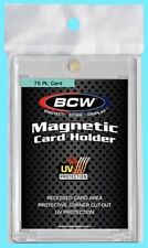 1 Bcw 75pt Magnetic Uv Safe Card Holder Display Case Sports Trading Storage