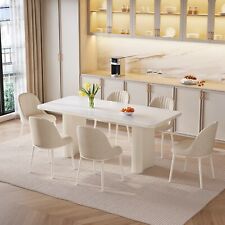 Guyii 63.14 Dining Table Set With 6 Chairs Modern Rectangular Kitchen Table Set