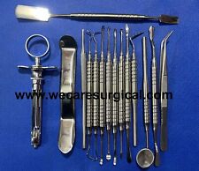15x Dental Periodontal Micro Oral Surgery Kit Instruments Surgical Elevators Ce