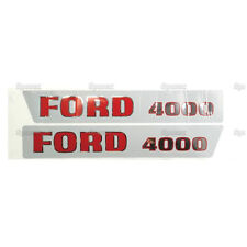 New Ford 4000 Hood Decal Set Redblack Letters