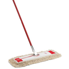 24 In. Cotton Dust Flat Mop With Steel Handle