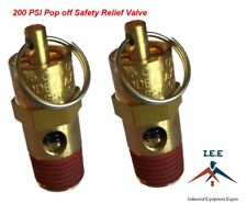 Air Compressor Safety Pop Off Valve 200 Psi Asme Coded X 2 Pieces