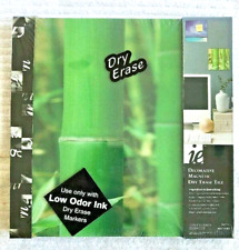 Magnetic Dry Erase Tile Decorative 11.5 Green Bamboo Nature Theme New Sealed