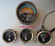 Ih Farmall 300 350 Gas Utility Tachometer Temp Oil Pressure Ampere Gauge Set