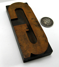 Vintage Letterpress Wood Type Large Uc G. Great Old Letter